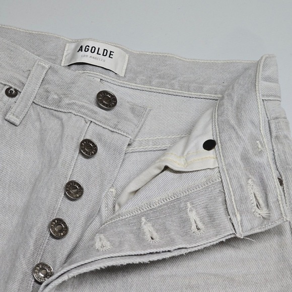Agolde Jeans Womens 23 Gray Pieced 90s Pinch Waist Organic Cotton READ - Picture 2 of 16